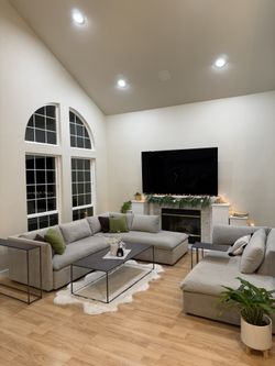 West Elm Shelter Chaise and Set of Coffee Tables 