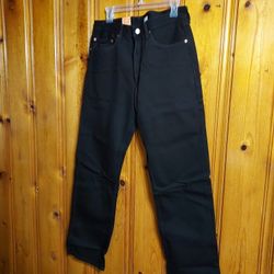 LEVI's 501 Black Buttnfly Redtag New