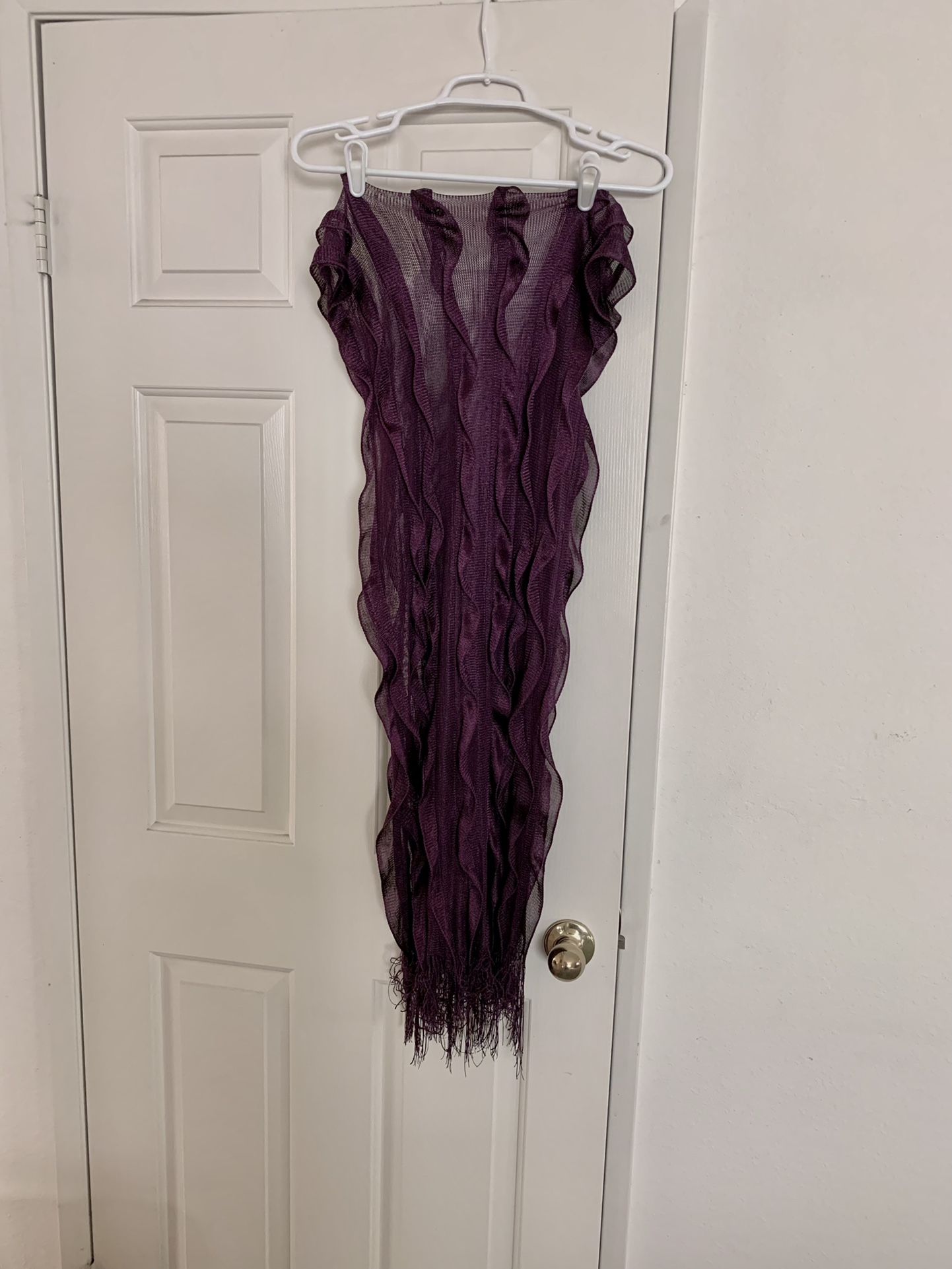 Purple Ruffled Shawl