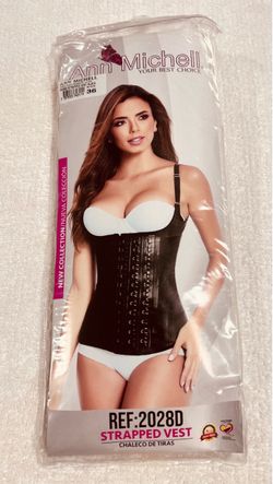ANN MICHELL SHAPER/WAIST TRAINER   SIZE 36 BLACK  STRAPPED VEST  FAJA