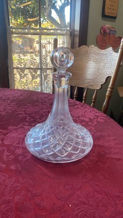 Cut glass wine canister 1960