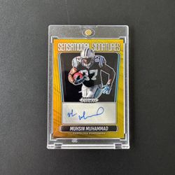 Muhsin Muhammad 2025 Prizm Black Sensational Auto TRUE GOLD FOTL /10
