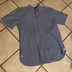 Mens SS Button Front Shirt  Size M Tommy Hilfiger Preowned 