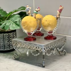 Decorative Dessert Serving Stand, Serving Platter, Tray, Display Stand, Plant Stand, Perfect for Entertaining, Holidays, Use Indoors or Outdoors!