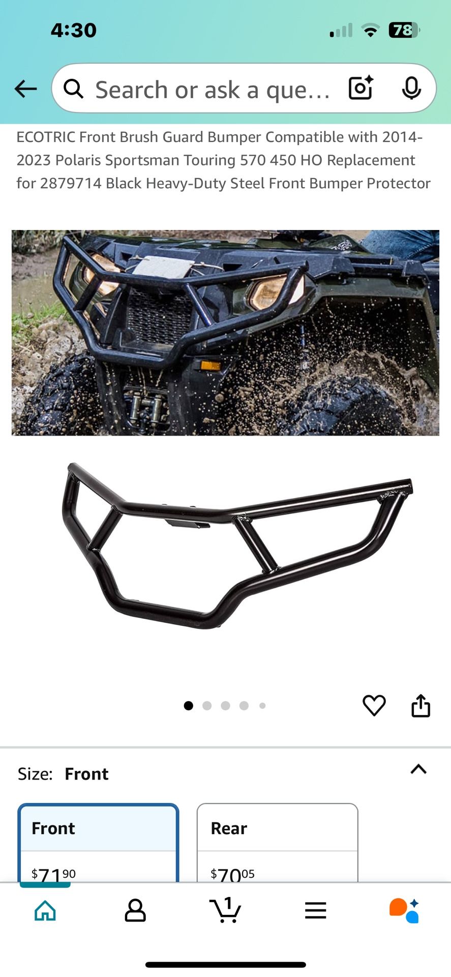 Polaris ATV Bumper