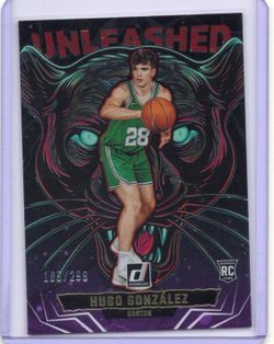 2025-26 Donruss Hugo Gonzalez Rookie Unleashed Purple /299 RC