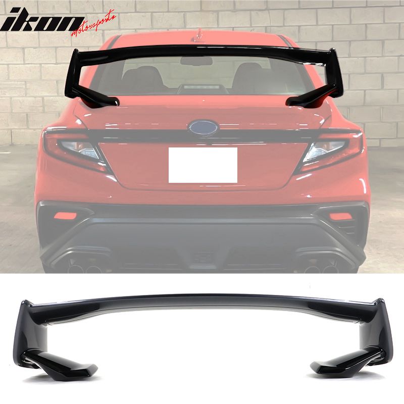 Fits 2022-2025 Subaru WRX STI Style Rear Trunk Spoiler Gloss Black & #P8Y Gray 5PCS
