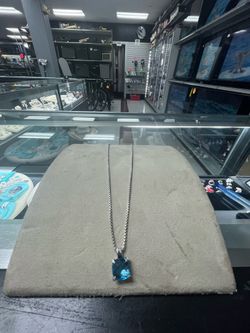(79147) BLUE TOPAZ CHATELAIN NECKLACE 925