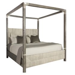 Palma Rustic Grey King Canopy Bed