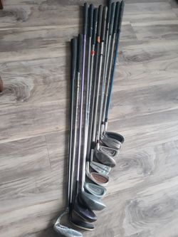 set of 11 golf clubs: Champion Taylor Made Professional RayCook Mitsushiba Yonex