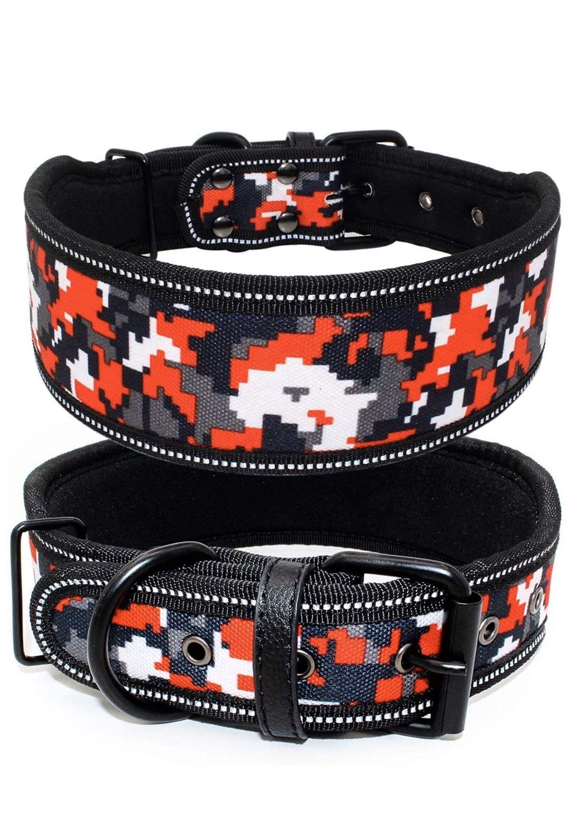 New collar without tags or packaging 2" wide padded dog collar, 20-24" neck size.