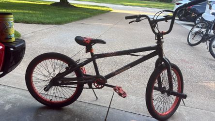 Title: Mongoose Cache 20" BMX Bike – Black/Red – Freestyle BMX