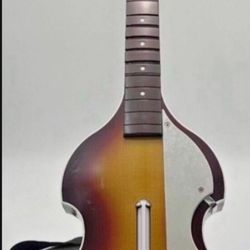 Nintendo Wii Rock Band Beatles Hofner Bass Wireless Guitar With Strap
