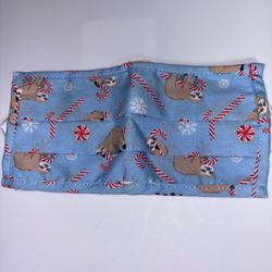 Old Navy NWOT Blue Peppermint Sloth Face Mask