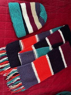 Hand Knit, Scarf, And Beanie