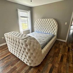 Mention Jon Green to the staff to confirm this price/offer! 🔥 Queen/King Size Bed Frame With Tv Stand And Electric Fireplace