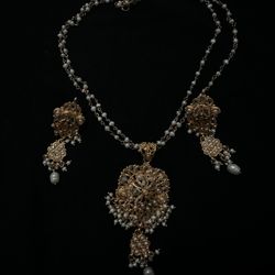 Indian Necklace Pendant And Earrings 