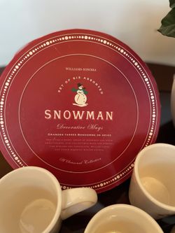 Williams Sonoma Snowmen Mugs