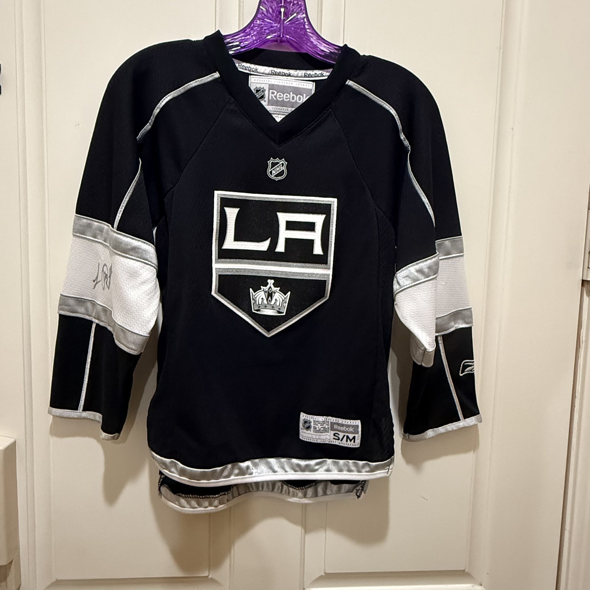 Autographed LA Kings Reebok Jersey • Youth Size S/M (Signed by Luc