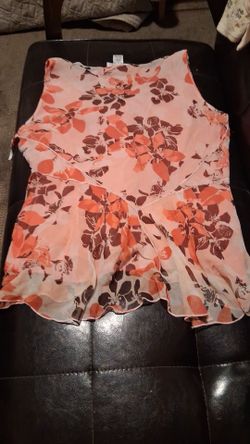 Floral Sleeveless Ruffle Blouse Top
