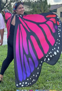 Butterfly Pink And Black Wings Custome