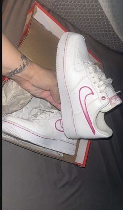 Airforce 1-White/pink Sz 9 women