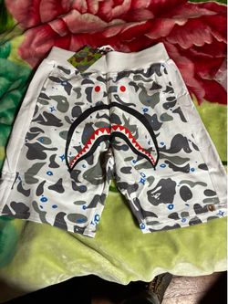 White Camo BaPe shorts Large
