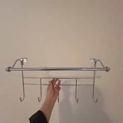 Silver Towel Door Rack
