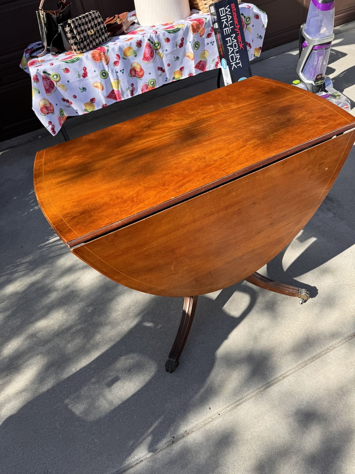 Antique Claw Foot Table Expandable