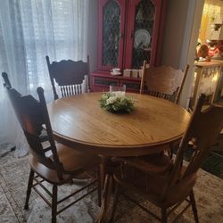 Farmhouse Table And Chairs Solid Oak!
