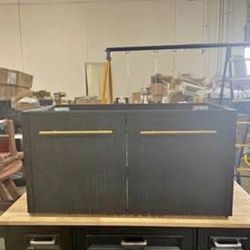 Assembled New 36 Inch Floating Bathroom Vanity 36" Without Sink Black Wall Mounted Cabinet