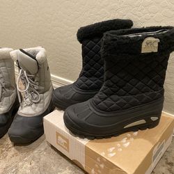 SOREL SNOW BOOTS..WOMENS SIZE 10..GIRLS SIZE 4