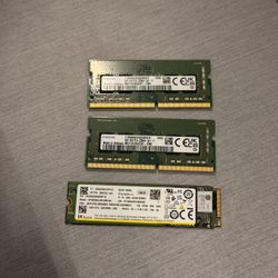 16Gbs of DDR4 3200Mhz (2x8Gb) + 256GB NVME SSD