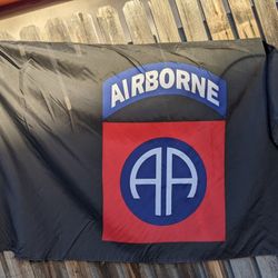 Airborne Flag & American Flag 
