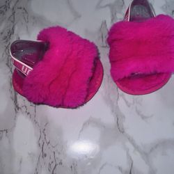 UGG Fluff Yeah Slide And Lovey- Baby UGG Fur slippers