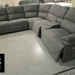 Sectional  3 Power Recliners 