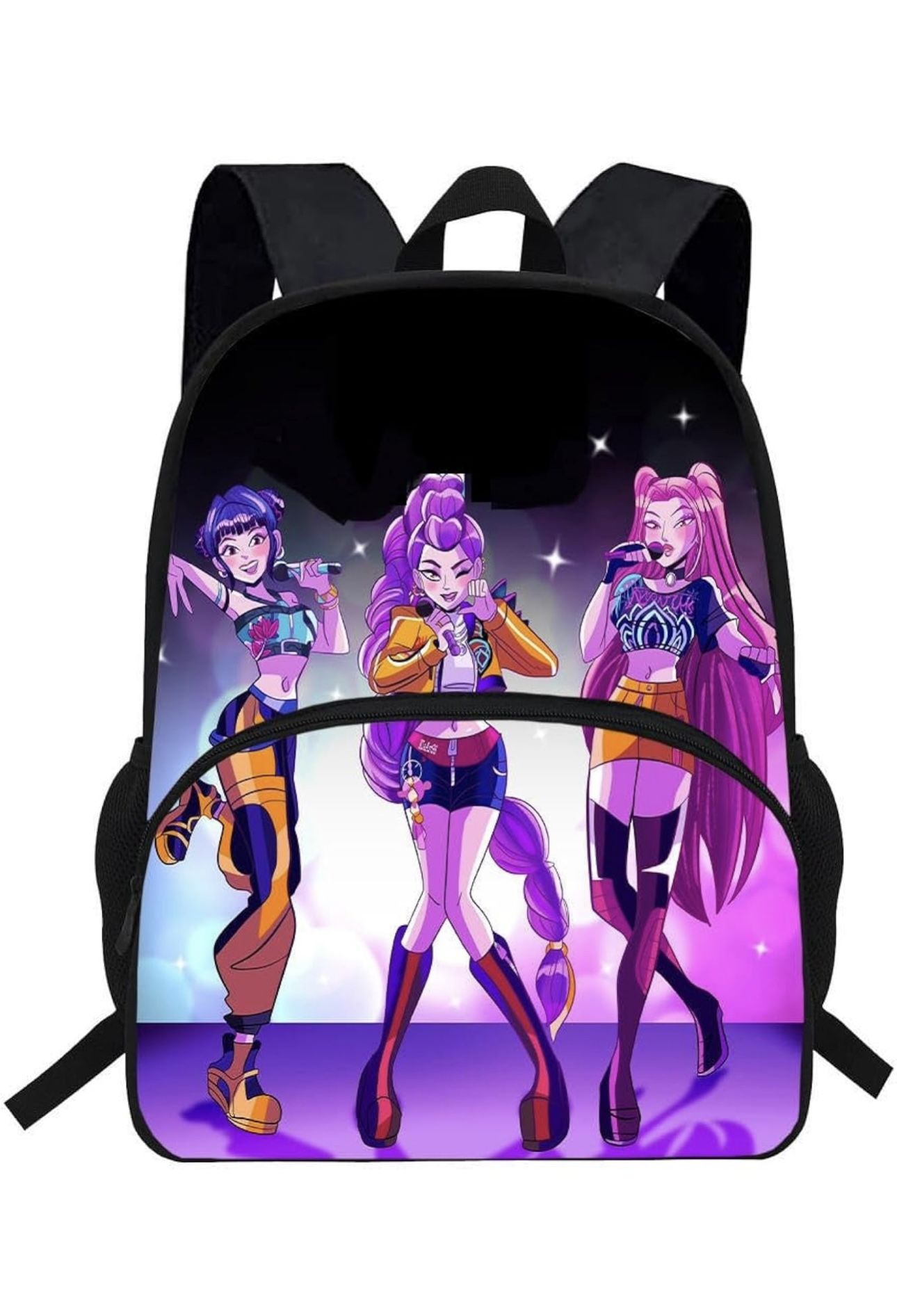 BlACK AND PURPLE SCHOOL BACKPACK