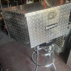 Brand New Buyers Products 1701380 Diamond Tread Aluminum Trailer Tongue Tool Box, 14.8 x 14.4 x 35.2 Inch, Made In USA, Corrosion-Resistant, Lockable,