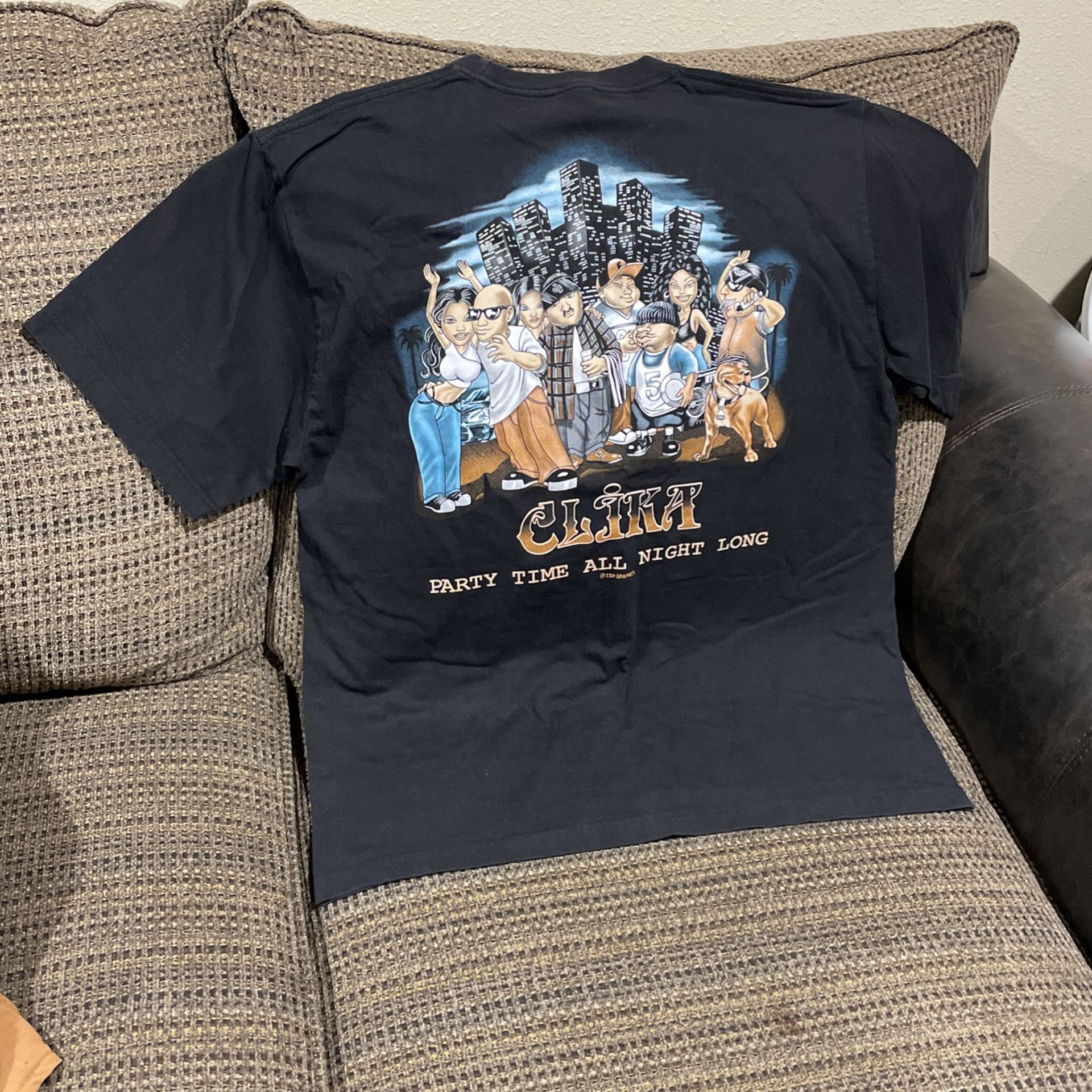 Size XL, vintage, CLIKA Party Time All Night Long T-Shirt.