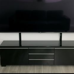 IKEA BESTA BURS TV Stand – High Gloss Black