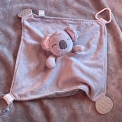 Modern Baby Koala Bear Snuggle Blankie Security Blanket Lovey Teether Rattle