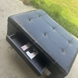 Simpli Home Coffee Table Storage Ottoman / Got It At Ashely Furniture Last Year / Used / Black Leather / Look At The Pictures/ Wood Material / 