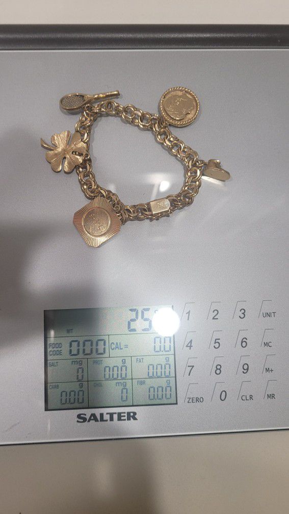 Gold Bracelet With Charms (14K, 25grams)