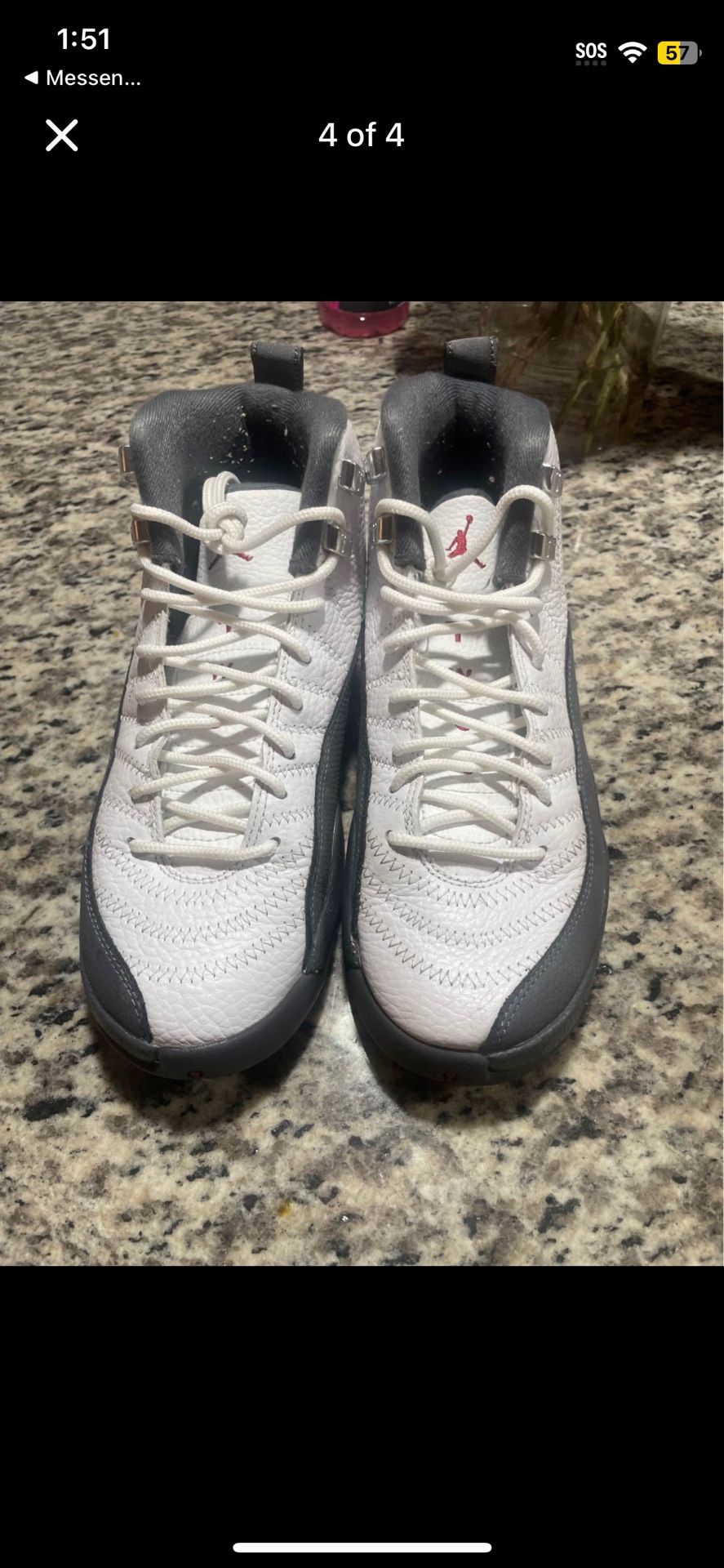 Jordan Retro 12s Grey/white