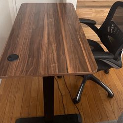 Adjustable Height Electric Standing Desk And Chair 