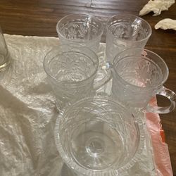 Cristals High 4 Cups + 1 Bowl FOR Sweet& Each $10