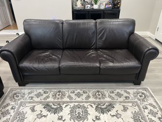 Espresso, Leather Sofa, And Loveseat