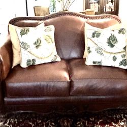 Elegant All-Leather Love Seat & Couch Set $850.