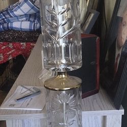 Antique crystal Floor Lamp  4ft Tall