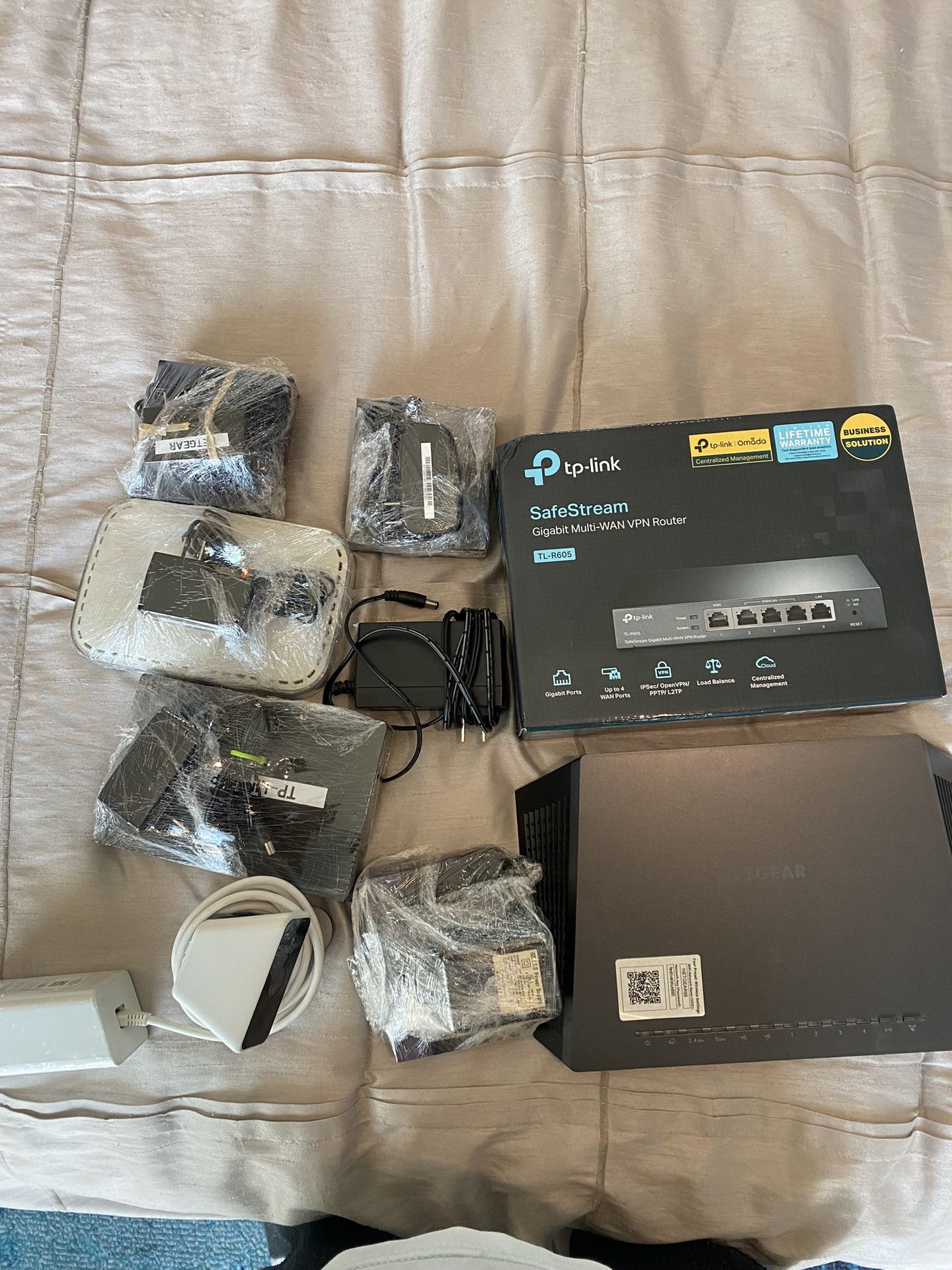 Assorted Ethernet switches and routers